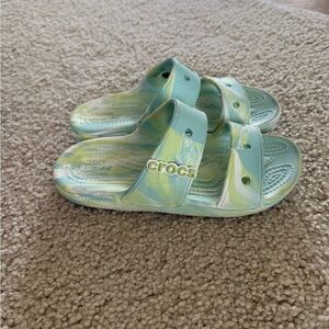 Crocs Classic Marbled Tie-Dye Sandal‎ mint green aqua unisex mens 3 womens 5